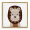 Stupell Industries Neutral Tone Lion Floater Framed Canvas Wall Art Design by Daniela Santiago